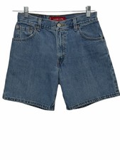 Levi's Women Classic Blue Denim Jean Shorts Straight Relaxed Cotton Sz 6 Casual