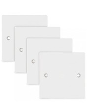 4pc Single Gang Blanking Plate 1 Gang 1G Light Switch Wall Socket Cover White