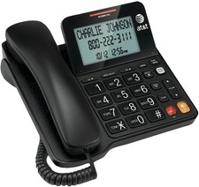 AT T CL2940 Corded Phone with Speakerphone, Extra-Large Tilt Display/Buttons,