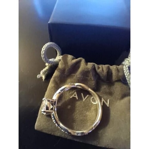 Avon Sterling Silver CZ Twist Engagement Ring Sz 10 new in the box - Picture 4 of 4