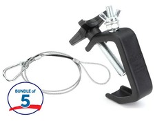 Chauvet DJ CLP-03 Light-duty C-Clamp with Safety Cables 5-pack 