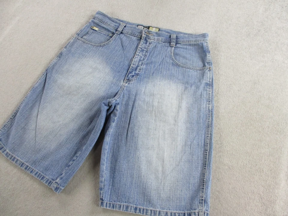 Pantalones Cortos Southpole De Colección Para Hombres 40 Azul Denim Pantalones Cortos Sueltos Patinador Hip Hop Y2K Foto 2 de 4