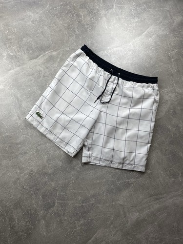 Lacoste x Andy Roddick Tennisshorts weiß Gittermuster Größe 4 L sportliche Perfom