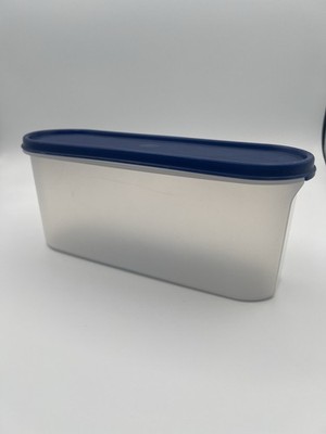 Tupperware Modular Mates Super Oval #2 Container 7.5 Cup #2400, Dark Blue Seal