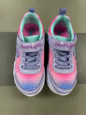 Skechers Flutter Heart Child Girl Trainers - Purple - Kids 11