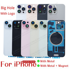 Replacement Rear Back Glass Big Hole For iPhone 14/Plus /15/16/Pro Max Cover Lot