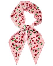 Cherry Head Scarf Hair Neck Scarves for Women, Fashion Purse Bag Cherry Pink 