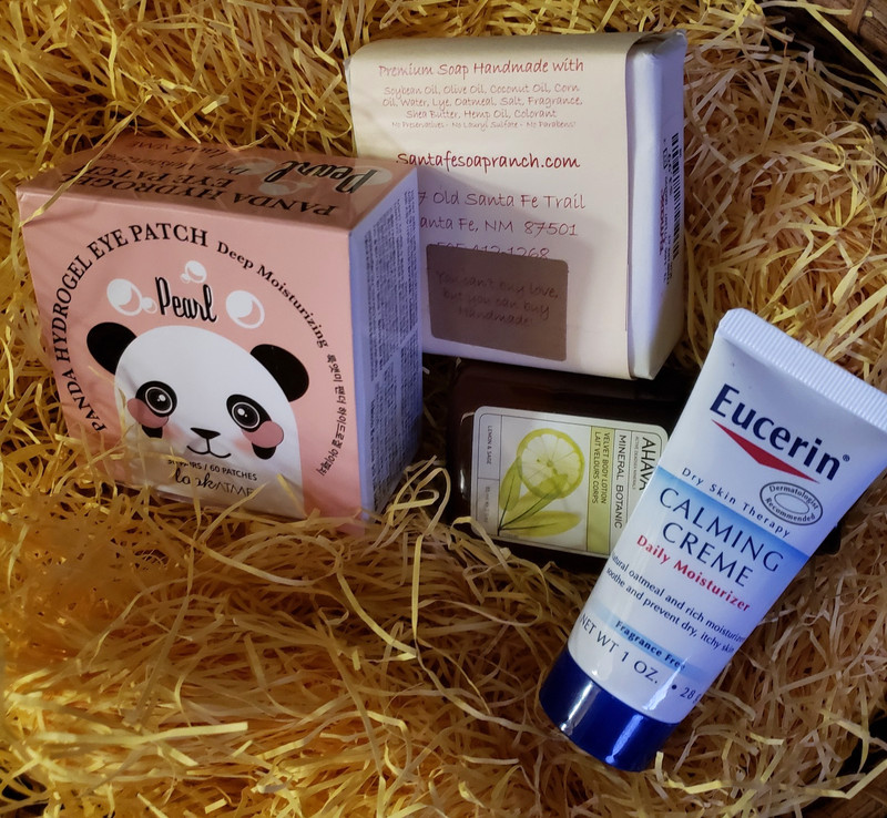 4 Heath & Beauty Products Santa Fe Soap, Eucerin, lookATME Eye Patches & AHAVA
