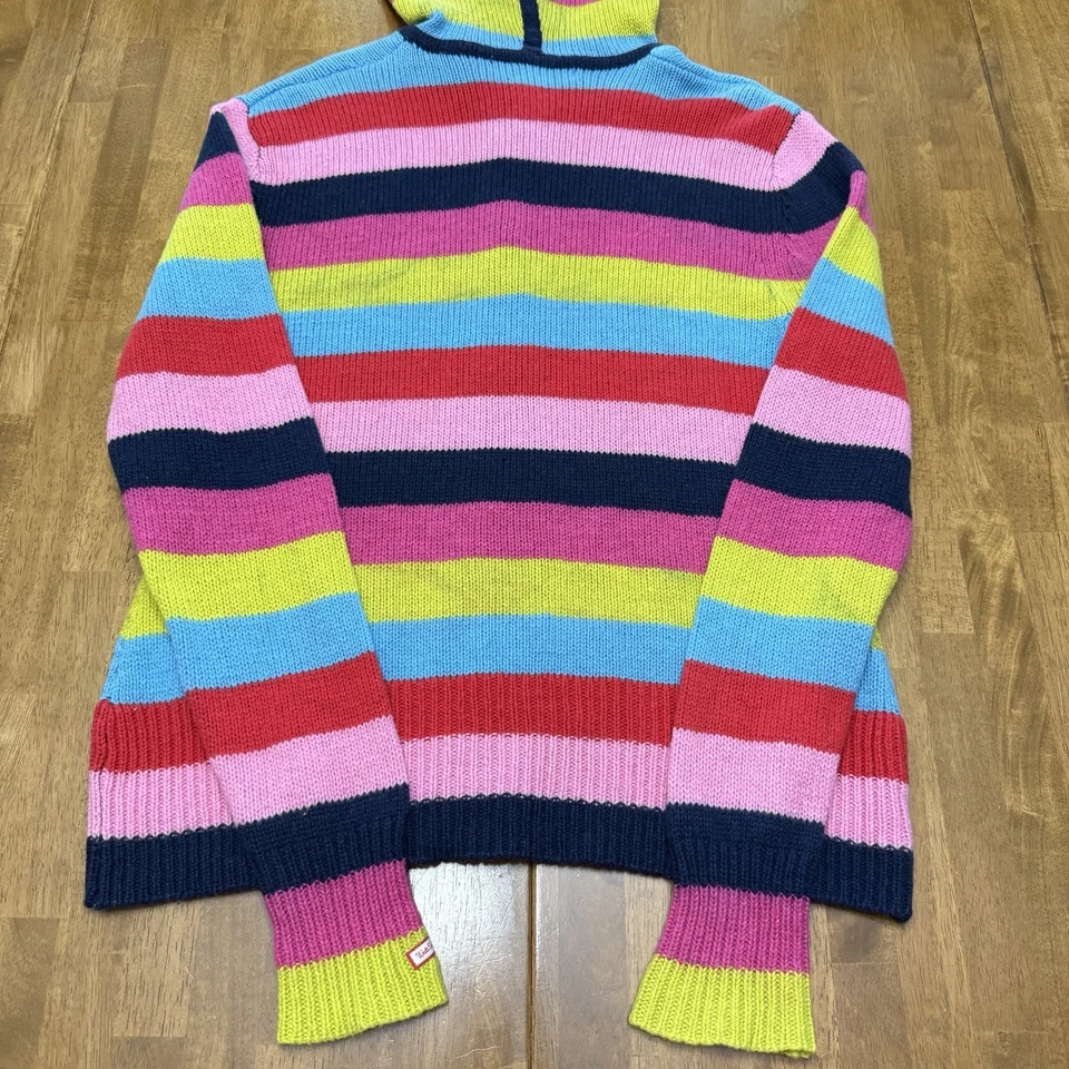 Walt Disney World Mickey striped cardigan womens large embroidered preppy hoodie - Image 4 of 4