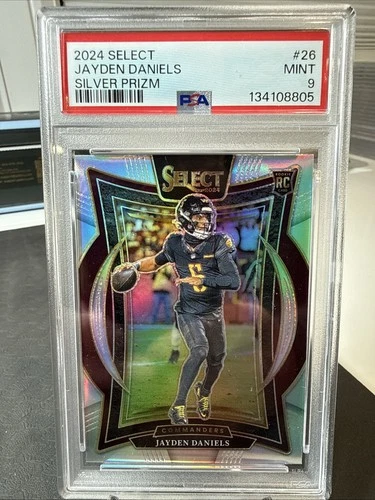 2024 Select Jayden Daniels RC PSA 9 Silver Prizm 🔥🔥🔥💵💵💵￼