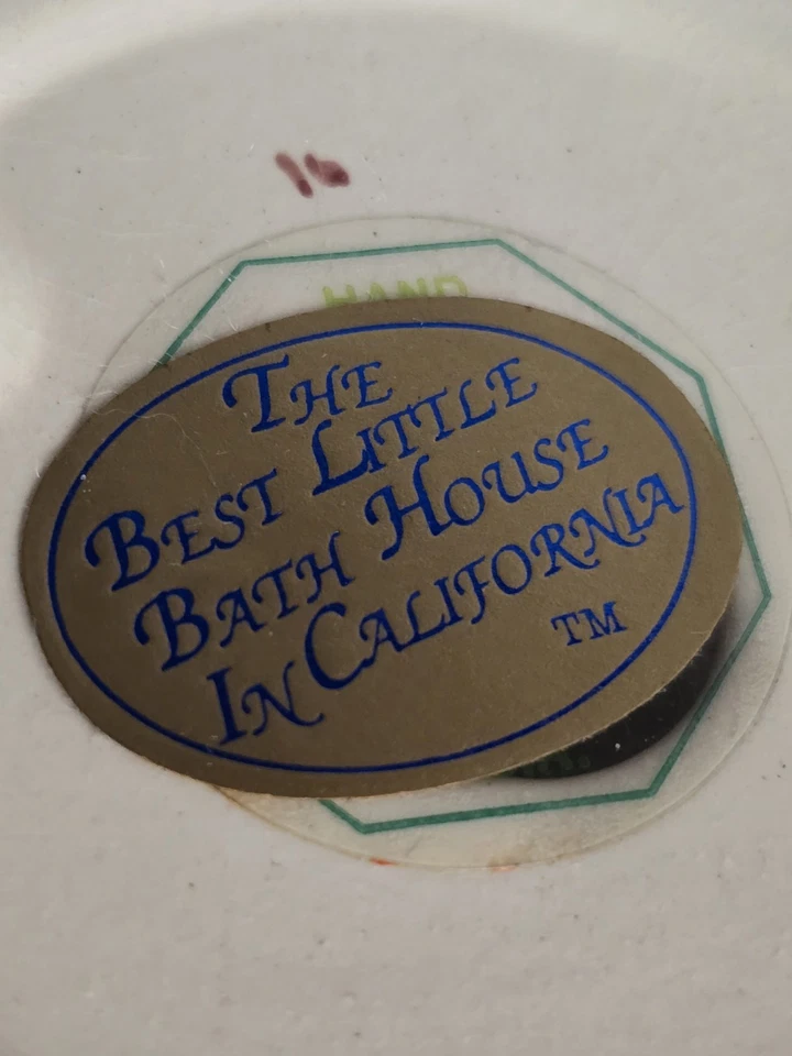 Gancho para bata vintage Best Little Bath House California cerámica porcelana roja 2x Foto 4 de 4