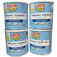 (4) Earth's Best Milk Drink Organic Powder Toddler Formula w Iron 21oz 04/2026