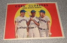 1959 Topps - Cubs' Clubbers Ernie Banks, Dale Long, Walt Moryn