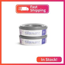 Munchkin  UV Diaper Pail Refill Rings, Holds up to 544 Newborn Diapers, 2 Pack