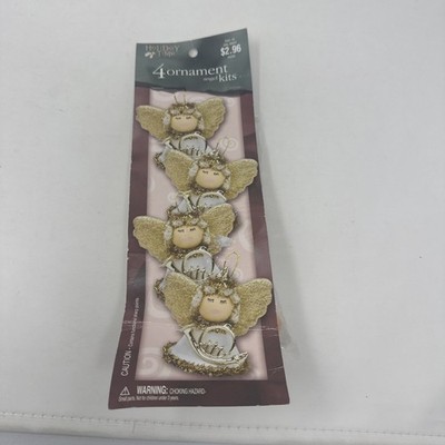 HOLIDAY TIME 4 ORNAMENT ANGEL CRAFT KIT SEALED