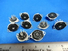 Bottom Mount 9 Pin Vacuum Tube Sockets Great Quality Qty 10 NOS 1 1/8" Btwn Cntr