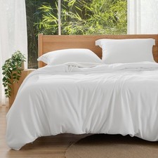 100 Viscose Derived from Bamboo Duvet Cover Queen Size - Lightweight Silky