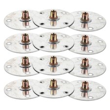  12 Pcs Sofa Leg Fixing Piece Furniture Mounting Hardware Connector Flat Plates