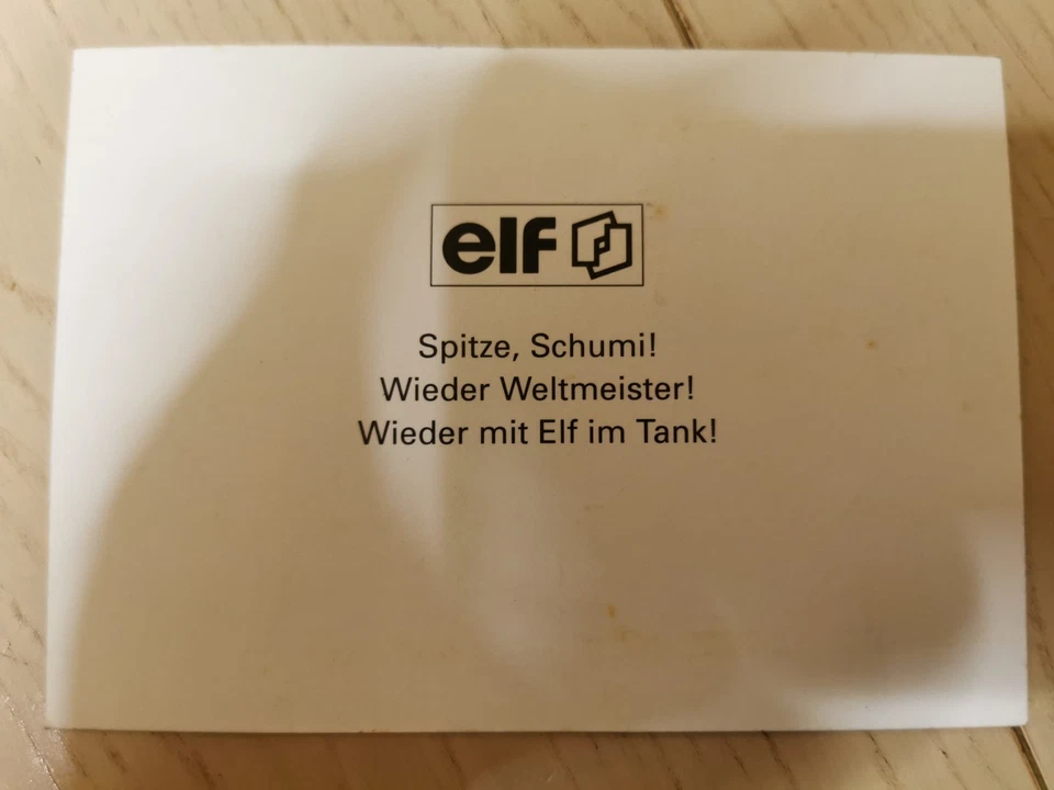 Autogrammkarte Michael Schumacher Renault Benetton Elf - Bild 2 von 2