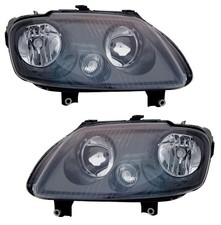Scheinwerfer Set f&uuml;r VW CADDY 2K + TOURAN 1T HALOGEN H1 H7 Schwarz + LWR