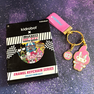Kidrobot x Hello Kitty and Friends Tokyo Speed Enamel Keychain Series- MY MELODY