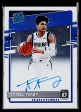 2020-21 Donruss Optic #181 Tyrell Terry Rated Rookies Signatures Mavericks