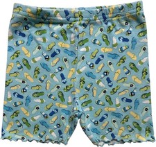 Gymboree "Pool Party" Vintage Flip Flop Print Blue Bike Shorts, 3T