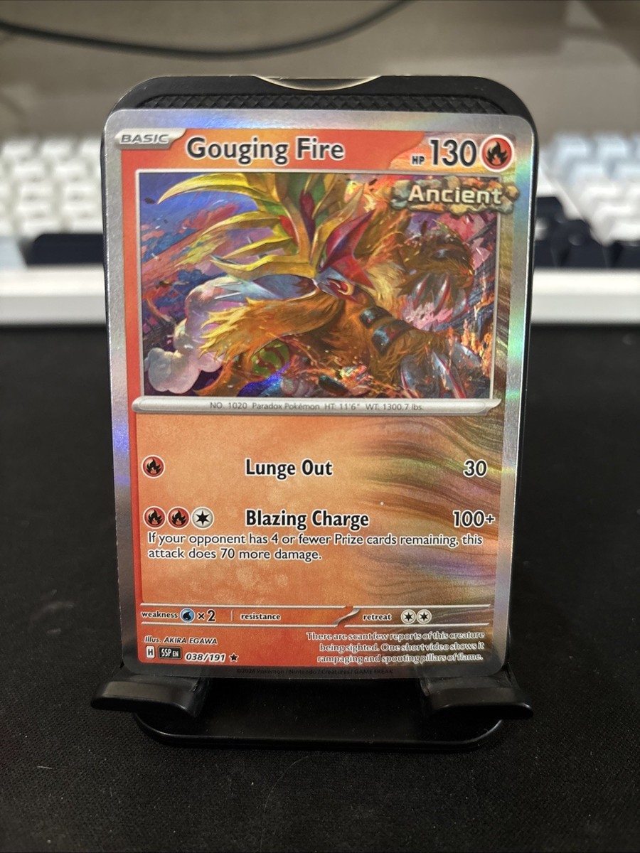 Pokemon Gouging Fire 038/191 Holo | Surging Sparks Ancient TCG SSP EN 2024  | NM