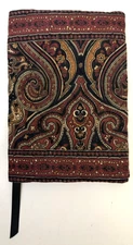 Rare Vintage Vera Bradley Mocha Book Cover Made in USA EUC