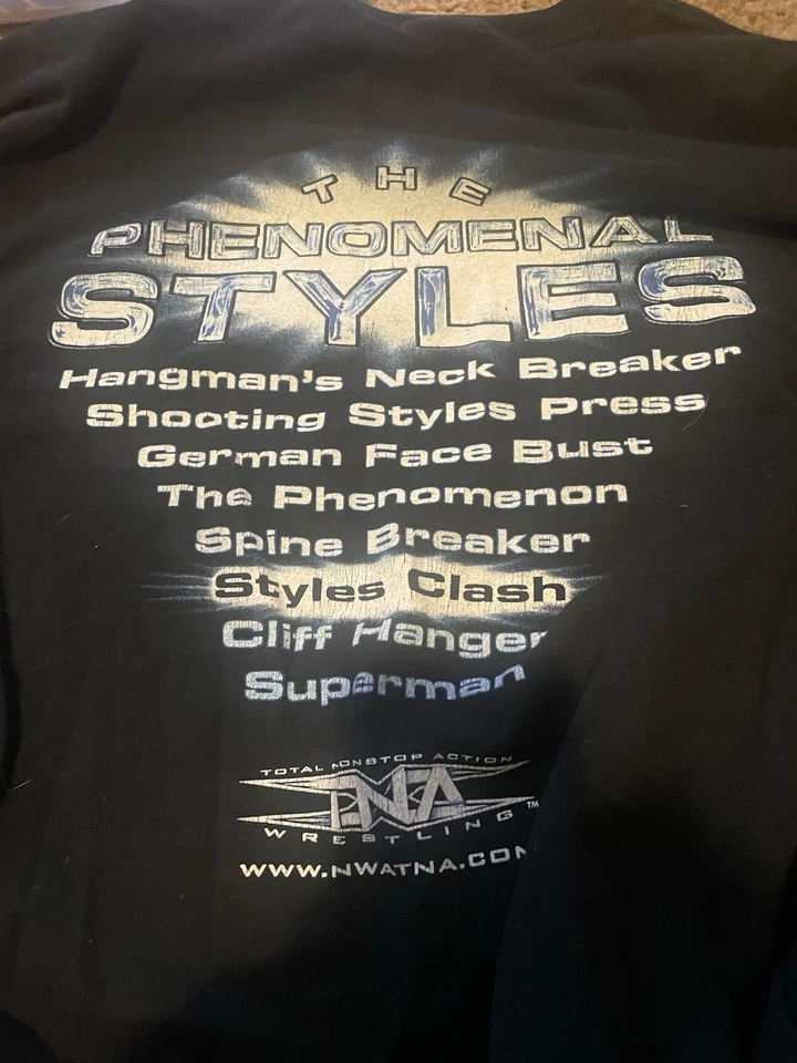 Camiseta TNA AJ Styles 2XL Vintage Rara Foto 3 de 3
