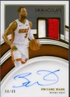 DWYANE WADE 2021 IMMACULATE MIAMI HEAT GOLD PATCH AUTO AUTOGRAPH /49 GAME WORN