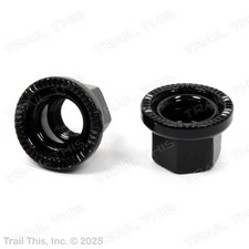 Origin8 Track / Fixie Rear Bike Hub Axle Nuts 10 x 1mm Steel Bolt-On Pair Black