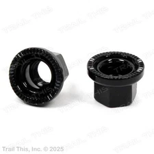 Origin8 Track / Fixie Rear Bike Hub Axle Nuts 10 x 1mm Steel Bolt-On Pair Black