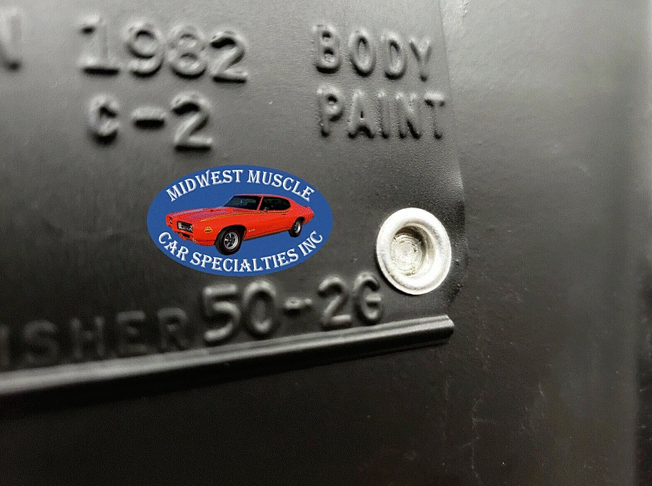 GM Chevy Pontiac Oldsmobile Factory Correct Firewall Cowl Data Plate Tag Rivets  - Image 3 of 4