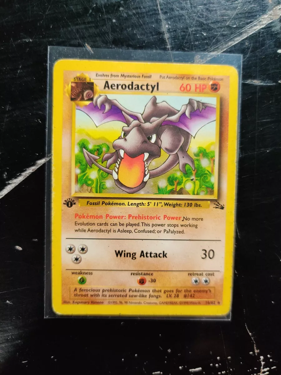 Pokemon Card Aerodactyl 16/62 Fossil 1st 1st Edition DE German NM