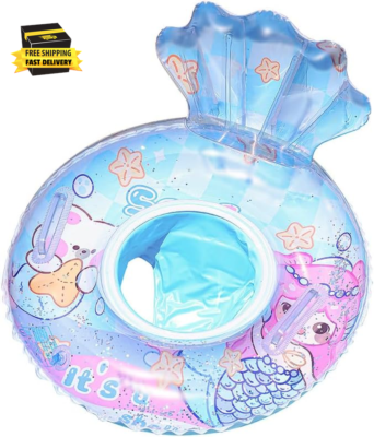 #ad Baby Swimming Float Swim Ring Cute Floaties with Seat and Handle Pool Floats Toy