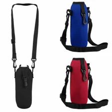 1L Water Bottle Bag Insulated Case Pouch Carrier Cover Adjustable Strap Buckle