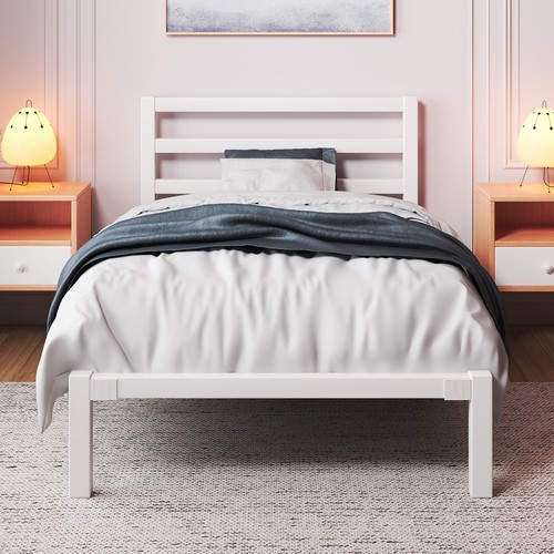 Twin Size Bed Frame Heavy Duty Platform Bed Frame with Headboard & Footboard - Picture 9 of 17