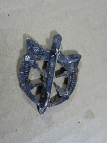 40U Vintage Drago H725 Paris Insigne Militaire Argenté Poste aux Armées - Picture 4 of 4