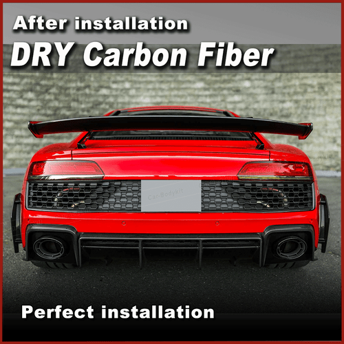 Se adapta a Audi R8 V10 2022-24 Dry Carbon parachoques trasero difusor difusor trasero - Imagen 2 de 14