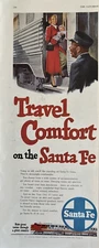 1950 Santa Fe Railroad Travel Comfort Trains Texas Chief El Capitan VTG Print Ad