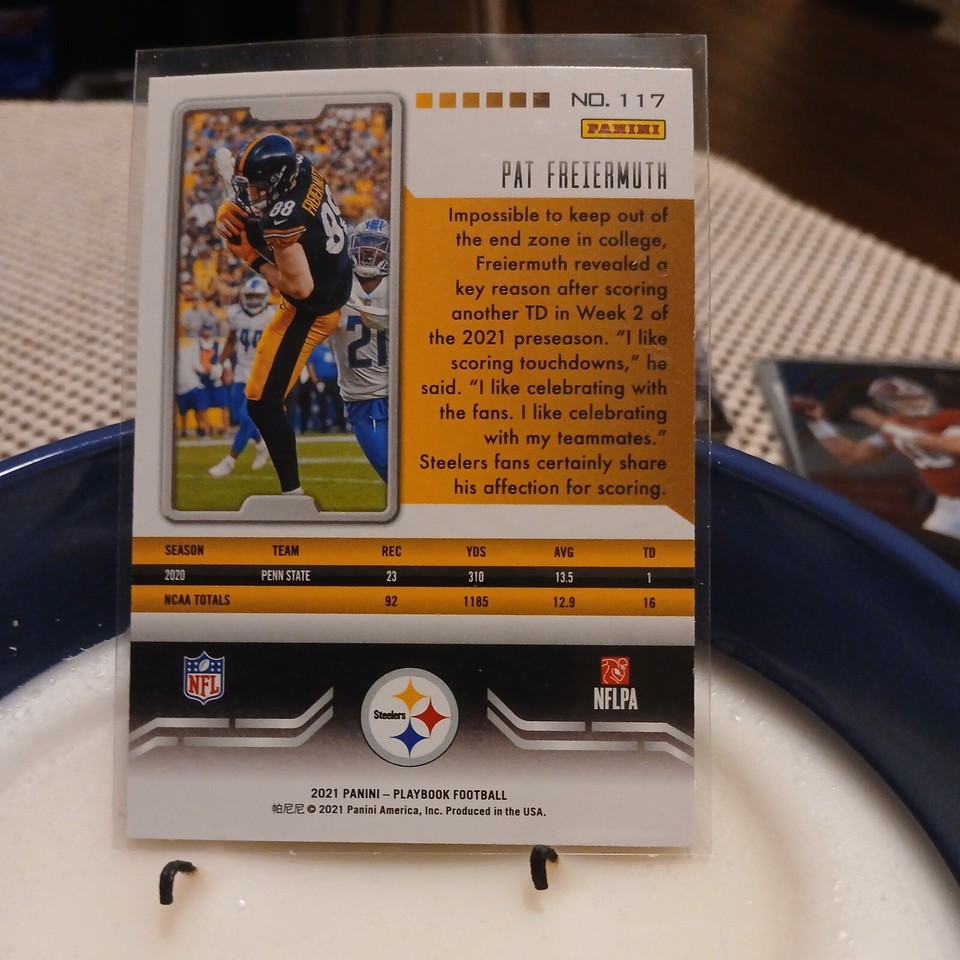 2021 Panini Playbook 117 Pat Freiermuth Pittsburgh Steelers eBay