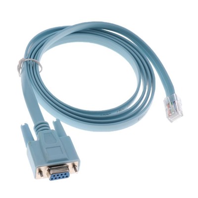 DB 9Pin RS232 Seriell Zu CAT5 Ethernet Adapter LAN-Konsolenkabel Blau