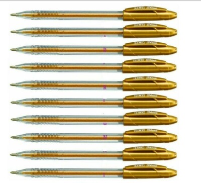 10 Linc Shine Sparkled Gold GLITTER Gel Pens FINE Tip USA SELLER