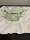 1930s Cambridge Uranium Glass Green Depression decagon Open Sugar Bowl