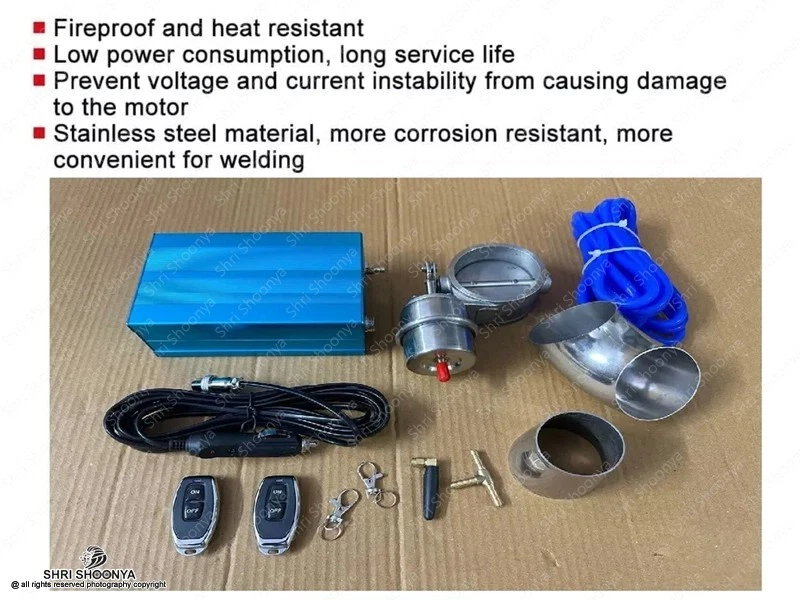 Muffler Exhaust 2.3" Electric Valve Remote Control Sound Silencer Suzuki Samurai - Image 2 of 4