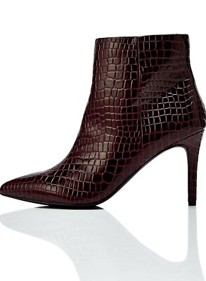 find. Stiefeletten High Heels Größe 36 Burgundy Croc DUBAI-S-15Q-120