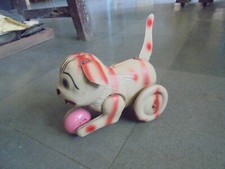 Vintage Fine Litho Monkey Playing Ball Mechanical Tin Toy, Japan