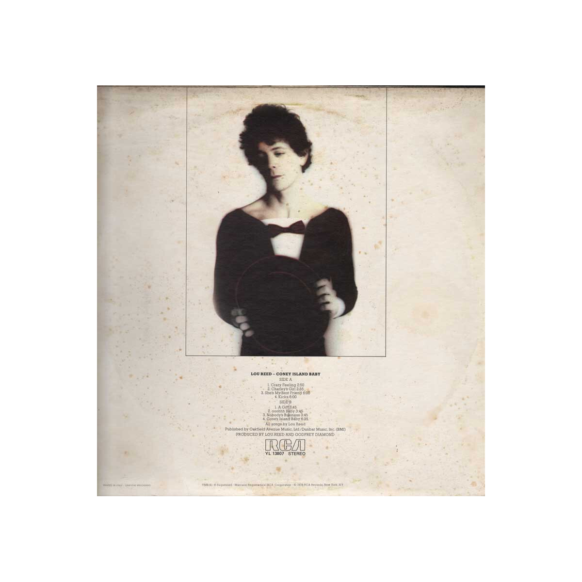 Lou Reed Lp Vinyl Coney Island Baby / RCA ‎YL 13807 New 013807 | eBay