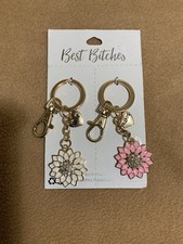 Best Friend BFF Flower Keychain